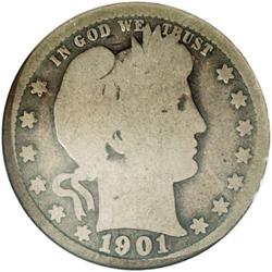 1901-S 25C AG3 NGC. Graded separately, the obverse of 1901-S[25C] AG3 NGC.