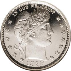 1898 25C PR66 Deep Cameo NGC. Untoned with the most pr 1898[25C] PR66 Deep Cameo NGC.