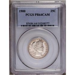 1900 25C PR64 Cameo PCGS. Sharply struck with watery r 1900[25C] PR64 Cameo PCGS.