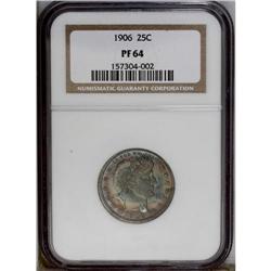 1906 25C PR64 NGC. Richly toned in blue and peach shad 1906[25C] PR64 NGC.