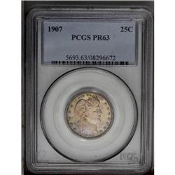 1907 25C PR63 PCGS. Nicely cameoed, although not desig 1907[25C] PR63 PCGS.