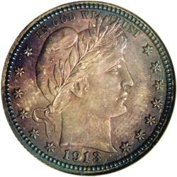 1913 25C PR66 NGC. A deeply toned survivor from the pr 1913[25C] PR66 NGC.