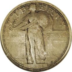 1916 25C VF35 NGC. A well balanced deep lilac-gray exa 1916[25C] VF35 NGC.