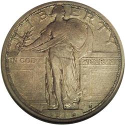 1916 25C --Cleaned--ANACS. AU Details, Net XF40. The de 1916[25C]--Cleaned--ANACS. AU Details, Net X