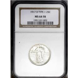 1917-D 25C Type One MS64 Full Head NGC. Abundant luste 1917-D[25C] Type One MS64 Full Head NGC.