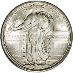 1917-D 25C Type One MS65 Full Head PCGS. The 1917-D Ty 1917-D[25C] Type One MS65 Full Head PCGS.