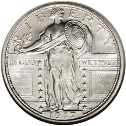 1917-S 25C Type One MS67 Full Head NGC. Ex: Las Vegas 1917-S[25C] Type One MS67 Full Head NGC.