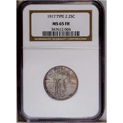 1917 25C Type Two MS65 Full Head NGC. Dappled charcoal 1917[25C] Type Two MS65 Full Head NGC.