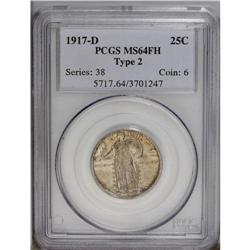1917-D 25C Type Two MS64 Full Head PCGS. Sharply defin 1917-D[25C] Type Two MS64 Full Head PCGS.