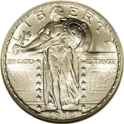 1918-S 25C MS64 Full Head NGC. With a sizeable origina 1918-S[25C] MS64 Full Head NGC.