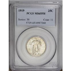 1919 25C MS65 Full Head PCGS. Sharply struck except fo 1919[25C] MS65 Full Head PCGS.