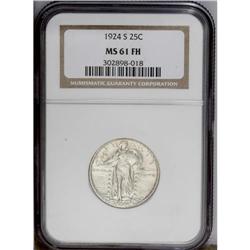 1924-S 25C MS61 Full Head NGC. Brilliant-white luster 1924-S[25C] MS61 Full Head NGC.