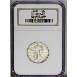 1925 25C MS66 NGC. Golden-gray coloration is slightly 1925[25C] MS66 NGC.