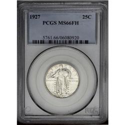 1927 25C MS66 Full Head PCGS. Radiantly lustrous surfa 1927[25C] MS66 Full Head PCGS.