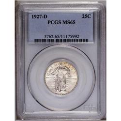 1927-D 25C MS65 PCGS. The strike is typical for the is 1927-D[25C] MS65 PCGS.