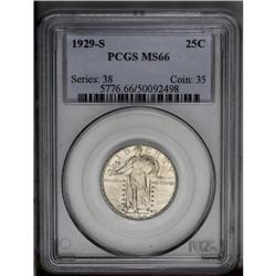 1929-S 25C MS66 PCGS. Fully brilliant with excellent s 1929-S[25C] MS66 PCGS.