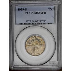 1929-S 25C MS66 Full Head PCGS. Dusky orange, steel-bl 1929-S[25C] MS66 Full Head PCGS.