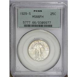 1929-S 25C MS66 Full Head PCGS.From The Indiana Undert 1929-S[25C] MS66 Full Head PCGS.