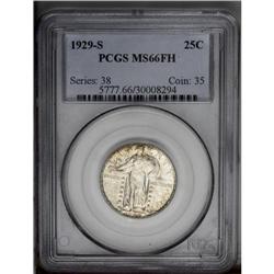 1929-S 25C MS66 Full Head PCGS. Dappled golden-brown a 1929-S[25C] MS66 Full Head PCGS.