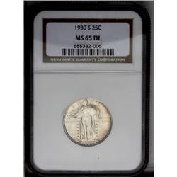 1930-S 25C MS65 Full Head NGC. Lustrous surfaces displ 1930-S[25C] MS65 Full Head NGC.