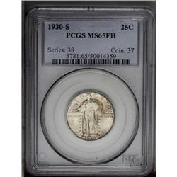 1930-S 25C MS65 Full Head PCGS. A lovely Gem with bril 1930-S[25C] MS65 Full Head PCGS.