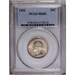 1932 25C MS65 PCGS. This first-year issue displays a n 1932[25C] MS65 PCGS.