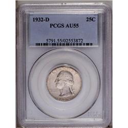 1932-D 25C AU55 PCGS. Well detailed with only a trace 1932-D[25C] AU55 PCGS.