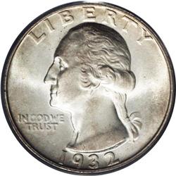 1932-D 25C MS64 PCGS. Boldly struck with a dusting of 1932-D[25C] MS64 PCGS.