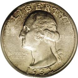 1932-S 25C MS64 PCGS. One of the first-year keys of th 1932-S[25C] MS64 PCGS.