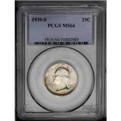 1939-S 25C MS66 PCGS. Extremely lustrous with an arc o 1939-S[25C] MS66 PCGS.