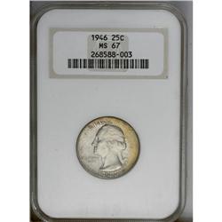 1946 25C MS67 NGC. NGC Census: (68/0). PCGS Population 1946[25C] MS67 NGC.