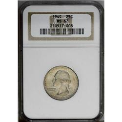 1949 25C MS67 NGC. NGC Census: (116/2). PCGS Populatio 1949[25C] MS67 NGC.