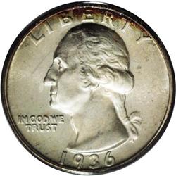 1936 25C PR66 PCGS. First year of modern proof product 1936[25C] PR66 PCGS.