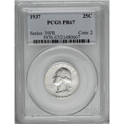 1937 25C PR67 PCGS. This brilliant and satiny specimen 1937[25C] PR67 PCGS.