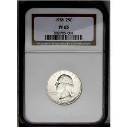 1938 25C PR65 NGC, essentially brilliant with mild con 1938[25C] PR65 NGC,