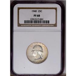 1940 25C PR68 NGC. A crisply struck specimen with pris 1940[25C] PR68 NGC.