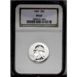 1941 25C PR67 NGC. Illimitable depth of glassy reflect 1941[25C] PR67 NGC.