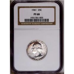 1941 25C PR68 NGC. Freckles of golden-russet and ocean 1941[25C] PR68 NGC.