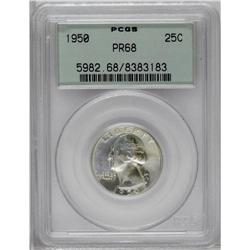 1950 25C PR68 PCGS. Fully struck and seemingly pristin 1950[25C] PR68 PCGS.