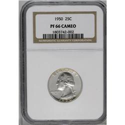 1950 25C PR66 Cameo NGC. An early and impressive examp 1950[25C] PR66 Cameo NGC.
