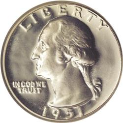 1951 25C PR68 Cameo NGC. A captivating, nearly as stru 1951[25C] PR68 Cameo NGC.