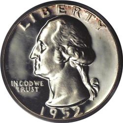 1952 25C PR65 Deep Cameo PCGS. Around 1,600 or so 1952 1952[25C] PR65 Deep Cameo PCGS.