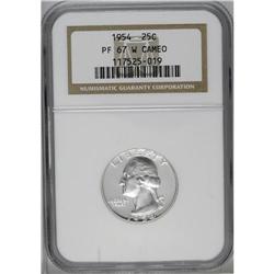 1954 25C PR67 Cameo NGC. Sharply struck and well prese 1954[25C] PR67 Cameo NGC.