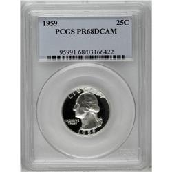 1959 25C PR68 Deep Cameo PCGS. An extraordinarily refl 1959[25C] PR68 Deep Cameo PCGS.