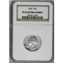 1963 25C PR69 Ultra Cameo NGC. Tied for the finest gra 1963[25C] PR69 Ultra Cameo NGC.
