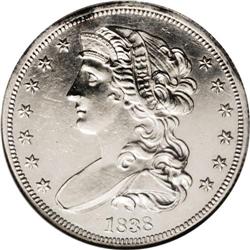 1838 P50C Half Dollar, Judd-73 Restrike, Pollock-77, R