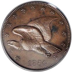 1854 P1C Flying Eagle Cent, Judd-164 Original, Pollock