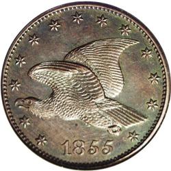 1855 P1C Flying Eagle Cent, Judd-168 Original, Pollock