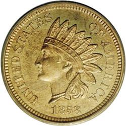 1858 P1C Indian Cent, Judd-211, Pollock-255, 262, R.4,