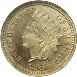 1863 1C One Cent, Judd-300, Pollock-360-362, Low R.7,